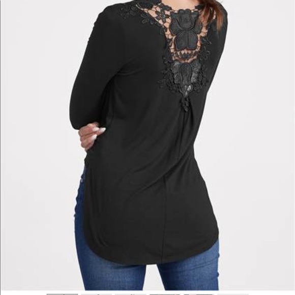 Tops - Faux-Leather Top black size M